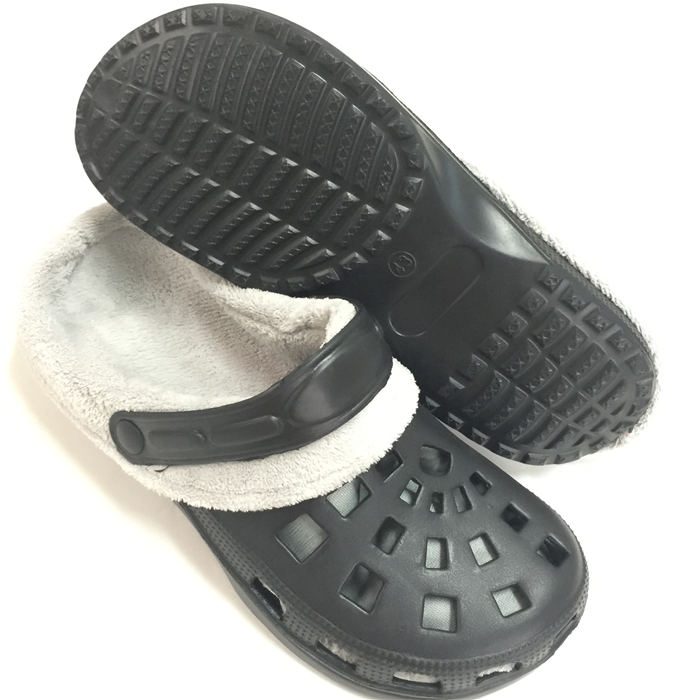 EVA Fur Lining Clog Winter Indoor Shoes for Man