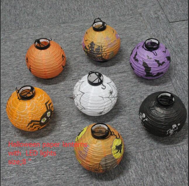 HALLOWEEN  PAPER LANTERNS WITH  LED