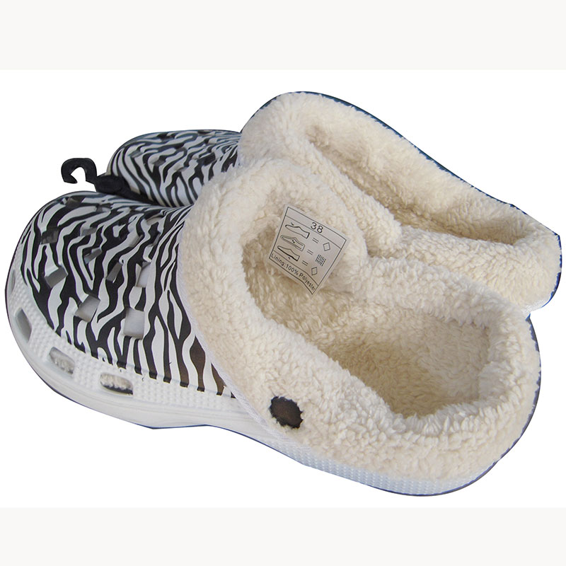 Zebra Print Womens Warm Winter Shoes